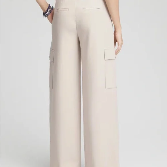 Chicos Wide-Leg Cargo Pants Size 2R - Picture 2 of 9